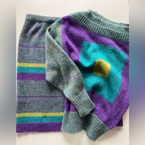 AnnaCLUB by La Perla 80’s mohair sweater and skirt set. Made in Italy. Size 40.